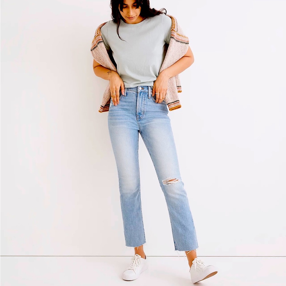 MADEWELL The Perfect Vintage High-Rise Jean 27 Tall Raw-Hem